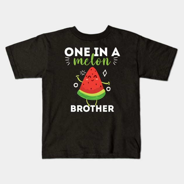 one in a melon brother watermelon Kids T-Shirt by PhiloArt